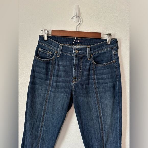7 For All Mankind Women's 29 90's Y2K Ankle Gwenevere Jeans Festival Streetwear - Picture 2 of 9